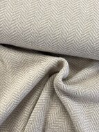 Mantelstof - Uni Chevron - Beige