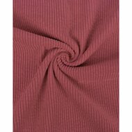 Ribfluweel Stretch - Uni - Pruim
