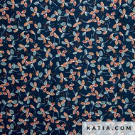Flanel - SOS Flowers - Navy