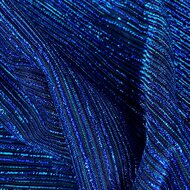 Scuba - Small Stripes Lurex - Aqua-Zwart