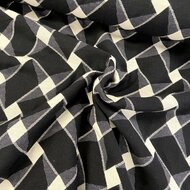 Jacquard - Parallellogram - Zwart-Wit