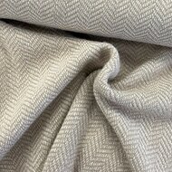 Mantelstof - Uni Chevron - Beige