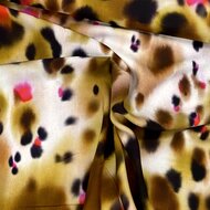 Viscose - Touch of Pink Leopard - Bruin-Ecru