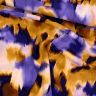 Viscose Crepe - Blurry - Oker-Paars