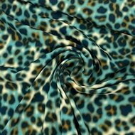 Viscose Crepe - Blurry Panther - Petrol
