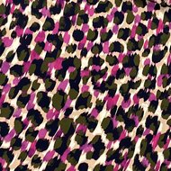 Viscose Crepe - Animal Skin - Cream