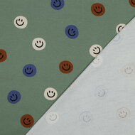 Flanel - Happy Faces - Kaki
