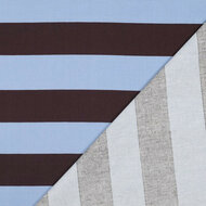 Canvas - Stripes - Lichtblauw - Donkerpaars