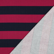 Canvas - Stripes - Fuchsia - Navy