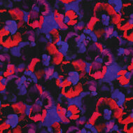 Viscose - Flowers - Paars
