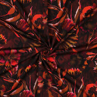 Jersey - Flowers - Bordeaux