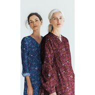 Poplin - Leaves - Bordeaux