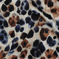 Viscose Satijn - Animal Skin - Ecru
