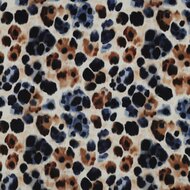 Viscose Satijn - Animal Skin - Ecru