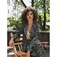 Jacquard - Flowers - Donkergroen