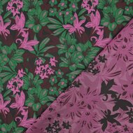 Jacquard - Flowers - Donkergroen