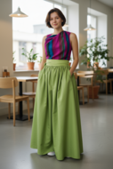 Viscose Crepe - Stripes - Fuchsia