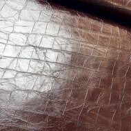 Imitatieleer - Uni Kroko - Bruin