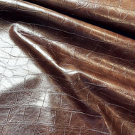 Imitatieleer - Uni Kroko - Bruin