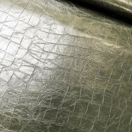 Imitatieleer - Uni Kroko - Kaki