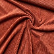 Ribfluweel Stretch - Uni - Terra