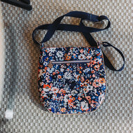 Canvas Gabardine Twill - Flower Joy - Oceana Blauw