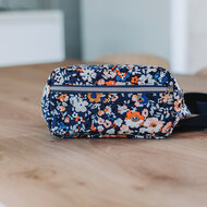 Canvas Gabardine Twill - Flower Joy - Oceana Blauw