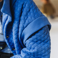 Heavy Boordstof - Uni Rib - Surf The Web Blauw