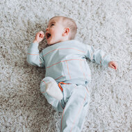 French Terry - Verticals N - Babyblauw
