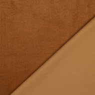 Ribfluweel Stretch - Uni - Cognac