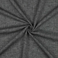 Linnen Katoen - Herringbone - Zwart