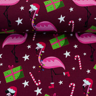 French Terry - Holly Flamingo - Bordeaux