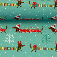 French Terry - Holly Dogs - Munt