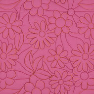 Katoen Quilted - Flower - Roze
