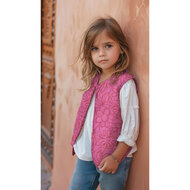 Katoen Quilted - Flower - Roze