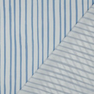 Poplin - Stripes - Wit-Blauw