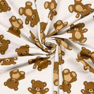 French Terry - Teddyberen - Ecru