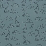 French Terry - Dino - Grijsblauw