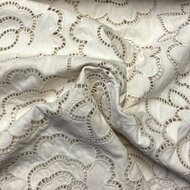 Jeans - Geborduurde Bloemen - Ecru