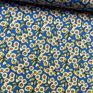 Katoen - Little Flowers - Blauw