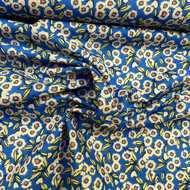 Katoen - Little Flowers - Blauw