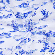 Viscose - Blue Birds Sea - Wit