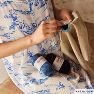 Viscose - Blue Birds Sea - Wit
