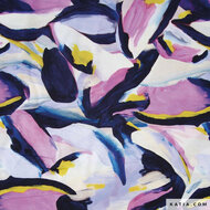 Viscose - Lilac Butterfly - Lila-Blauw-Ecru