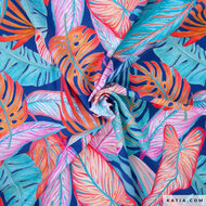 Lycra - Tortoise Leaves - Marine