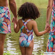 Lycra - Tortoise Leaves - Marine