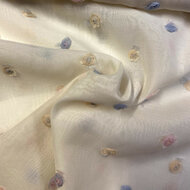 Voile - Pop Up Flowers - Ecru