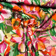 Viscose Crepe - Flowers - Multicolor