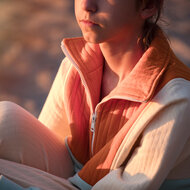 Matelass&eacute; Tricot - Uni - HerfstEsdoornOranje (SYAS)