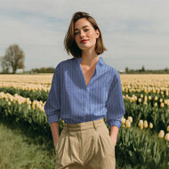 Jeans - Red Stripe - Blauw